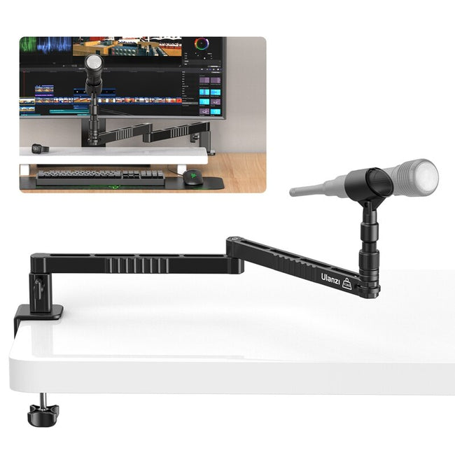 VIJIM LS26 Desktop Low Microphone Stand 360° Adjustable Long Cross Arm