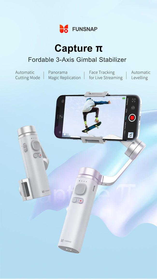 Funsnap Capture π Foldable Handheld Gimbal Stabilizerfor Mobile Phone