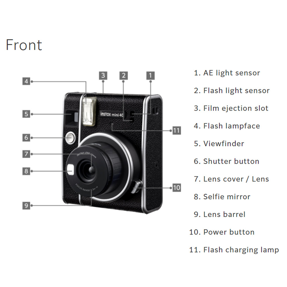 Fujifilm Genuine Instax Mini 40 films camera Black