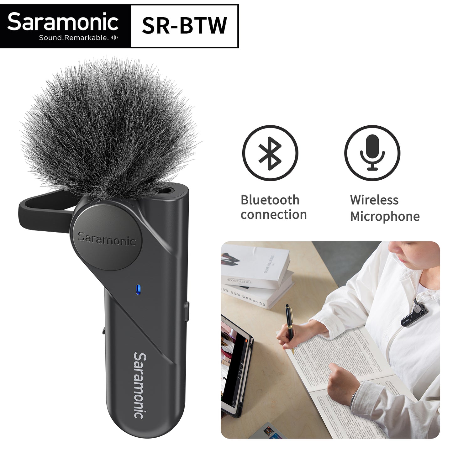Saramonic SR-BTW Bluetooth Wireless Lavalier Microphone