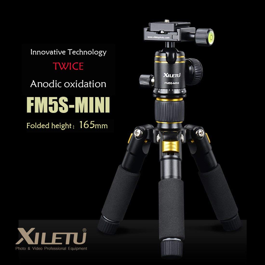 XILETU FM5S-Mini Tabletop Tripod For DSLR Mirrorless Camera
