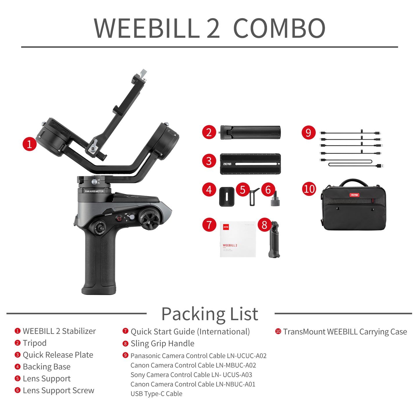 ZHIYUN WEEBILL 2 Camera gimbal Handheld Stabilizer