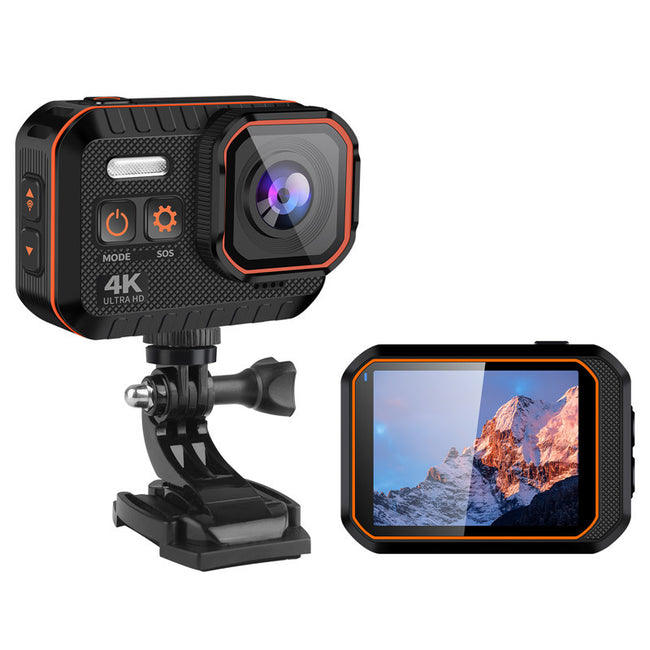 VIRAN 4K Action Camera With Remote Control LED Light