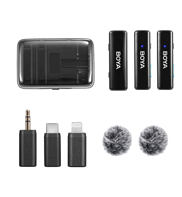 BOYA BOYALINK Wireless Lapel Microphone for iPhone Android Smartphone