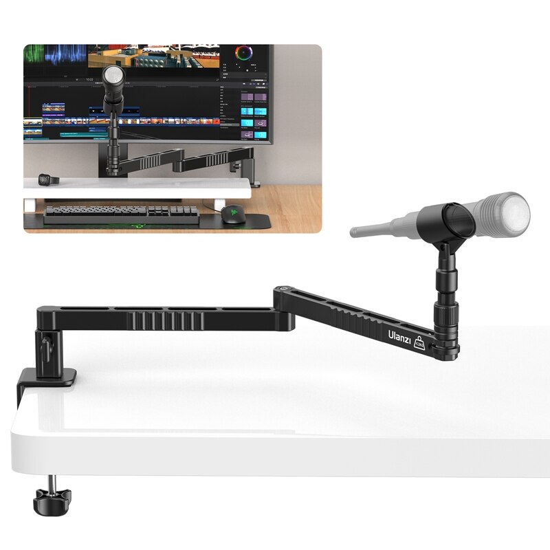 VIJIM LS26 Desktop Low Microphone Stand 360° Adjustable Long Cross Arm