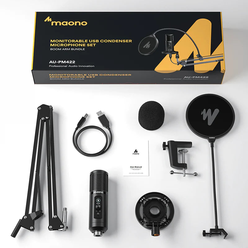 MAONO PM422 USB Cardioid Condenser Microphone For Podcast