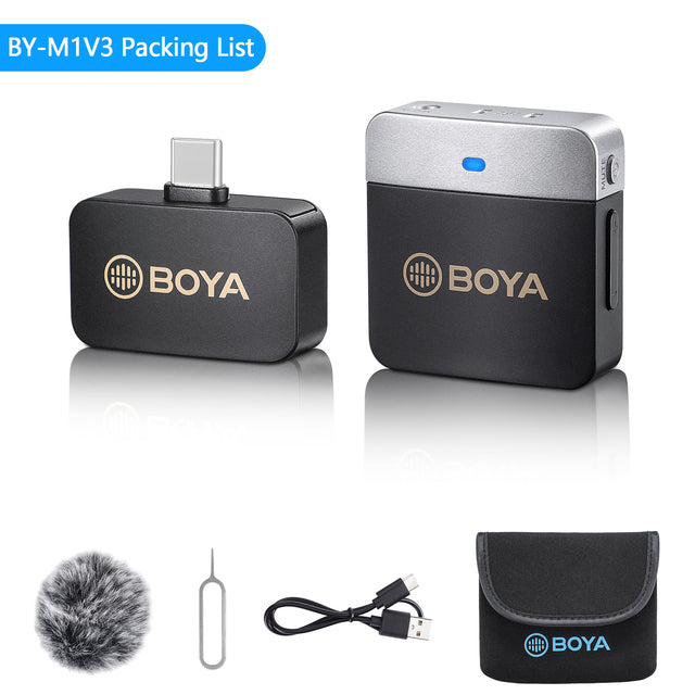Boya M1V Series 2.4GHz Dual-Channel Wireless Microphone System