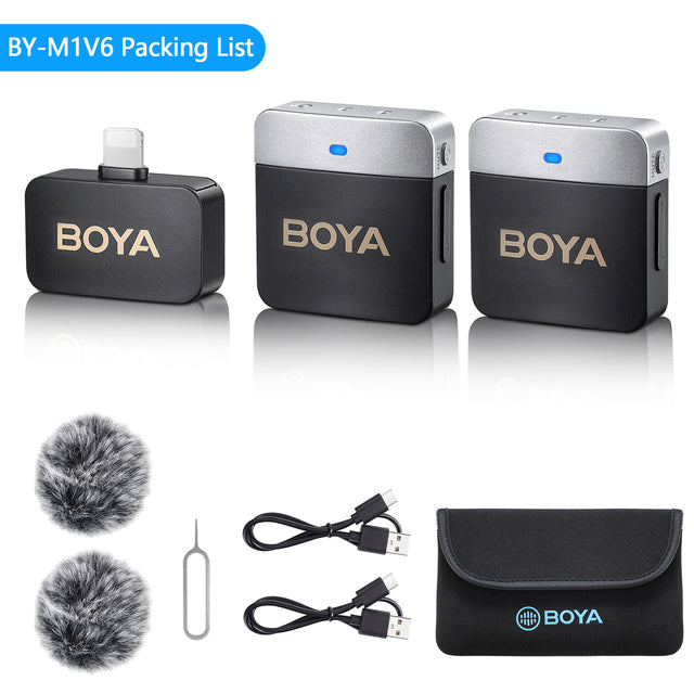 Boya M1V Series 2.4GHz Dual-Channel Wireless Microphone System