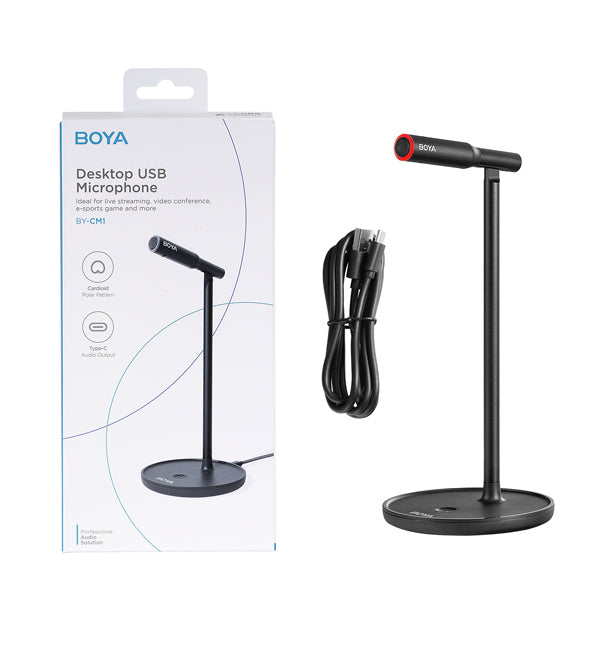 BOYA BY-CM1 Desktop USB Microphone for Youtube Live Streaming Podcasting