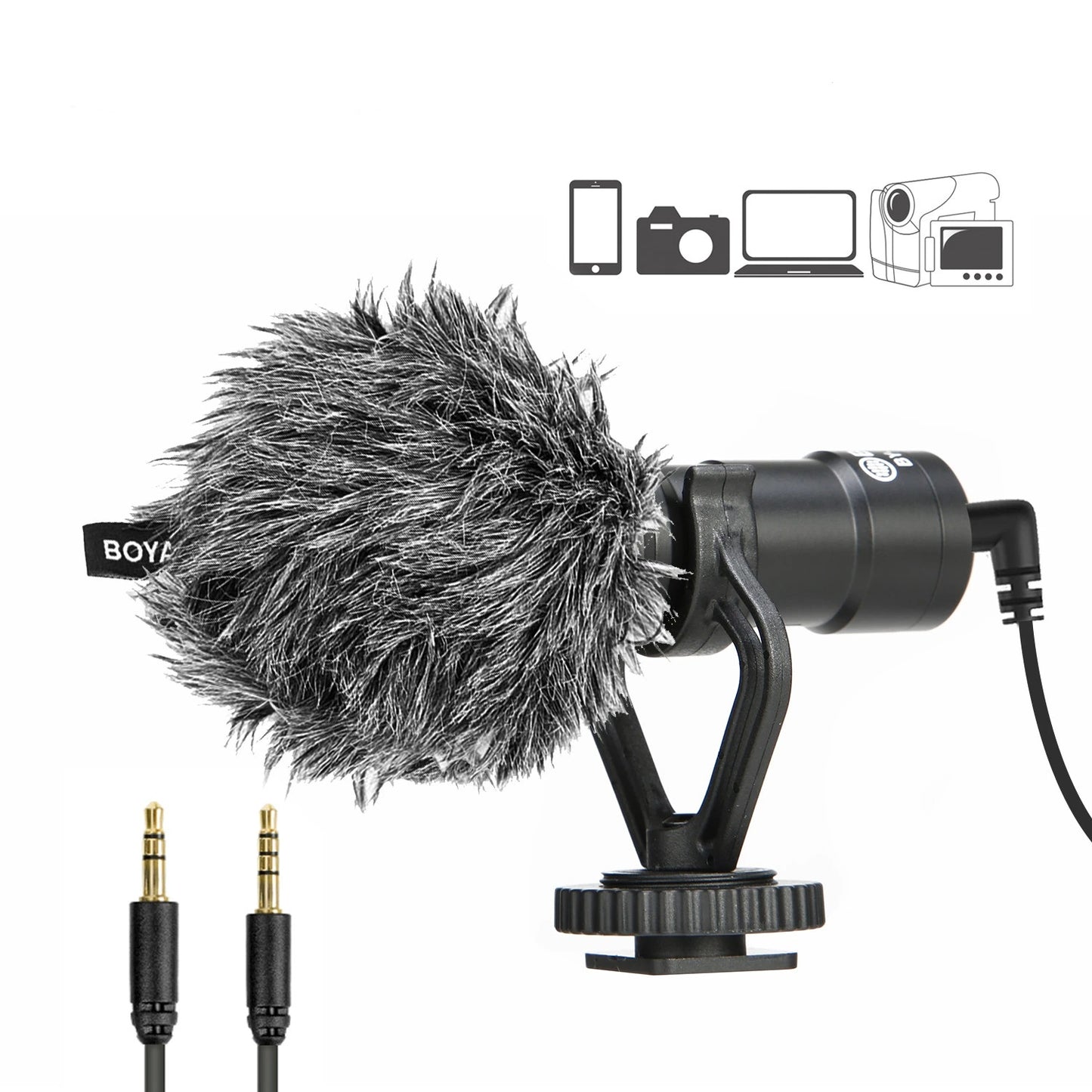 BOYA BY-MM1-B On-camera Shotgun Microphone for iPhone Android