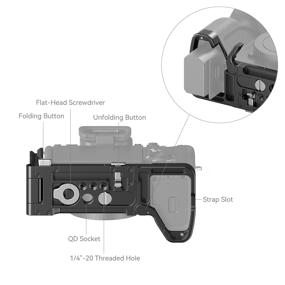 SmallRig Foldable L-Shape Mount Plate for Sony Alpha 7R V  Alpha 7 IV  Alpha 7S III 3984