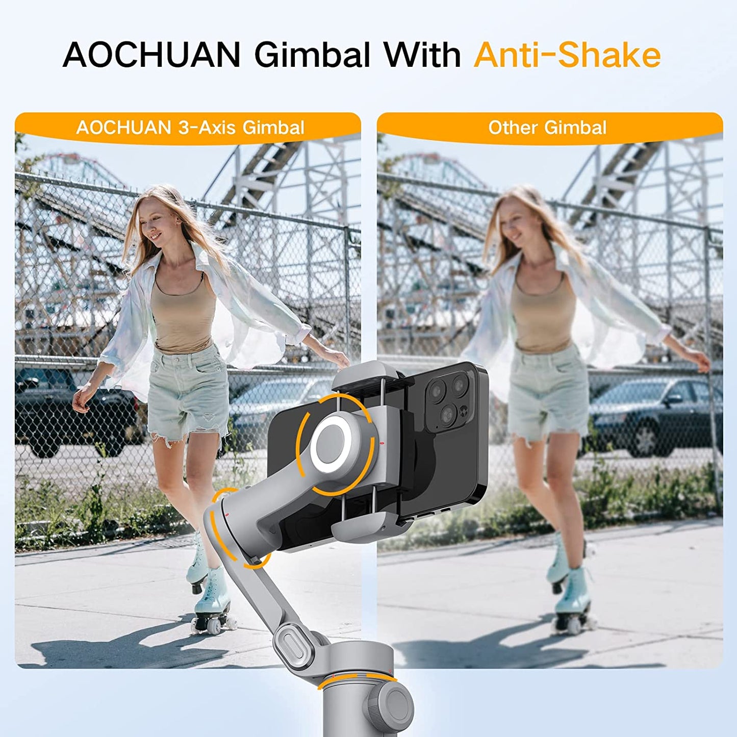 AOCHUAN Smart X Pro Foldable 3-Axis Handheld Gimbal Stabilizer