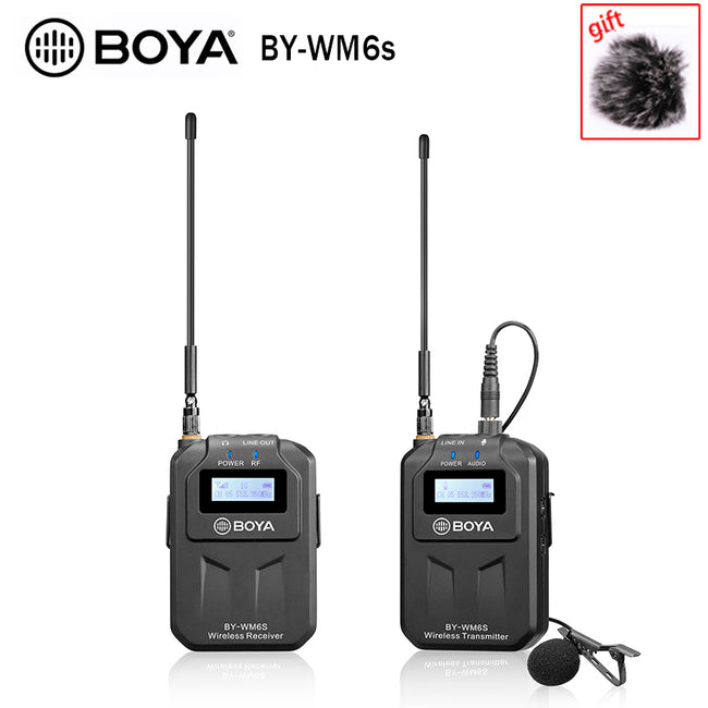 BOYA BY-WM6S UHF Wireless Lavalier Microphone System