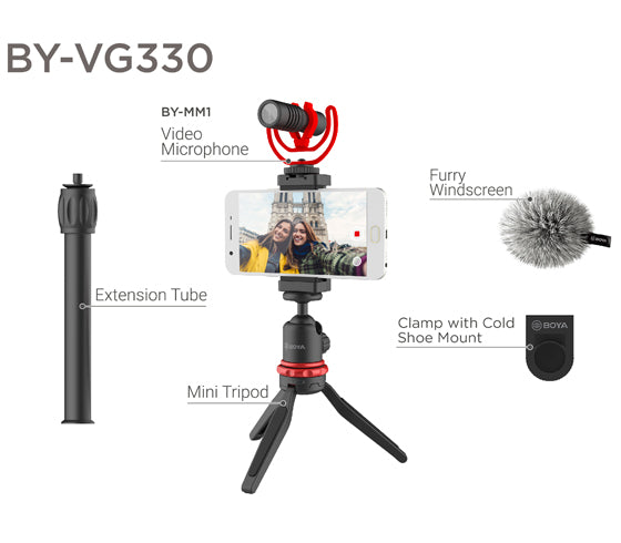 BOYA BY-VG330 Universal Microphone Video Kit For IPhone