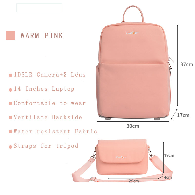 CADEN D75 Pink 2022 New Large Shockproof Backpack