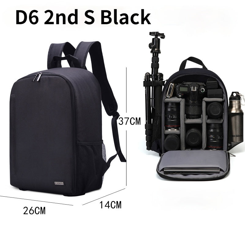 CADEN  D6 Black Large Capacity DSLR Cameras Backpack