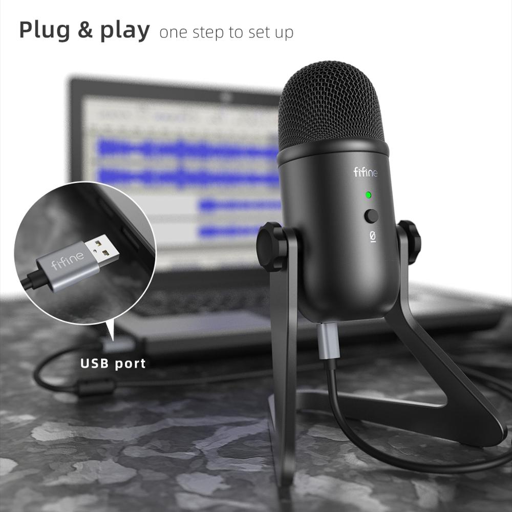 FIFINE K678 USB Microphone for Recording/Streaming/Gaming