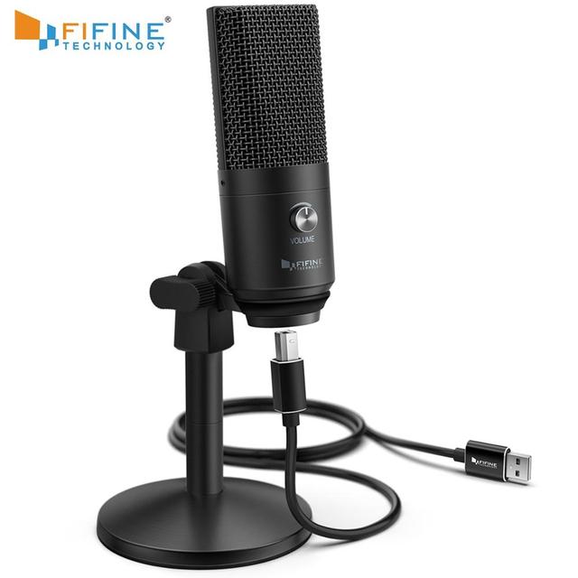  FIFINE Gaming PC USB Microphone, Podcast Condenser Mic with  Boom Arm, Pop Filter, Mute Button for Streaming, Twitch, Online Chat, RGB  Computer Mic for PS4/5 PC Gamer r-AmpliGame A6T : Electronics