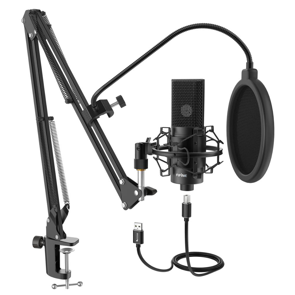 FIFINE k780 USB Condenser PC Microphone with Adjustable Arm