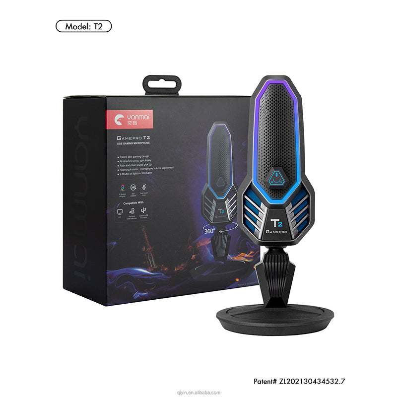 Yanmai T2 Professional RGB Condenser Gaming Microphone