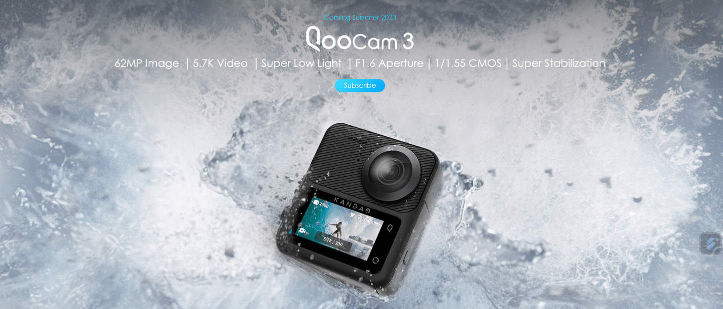 Kandao QooCam 3  11K 62MP 360 waterproof action camera presell