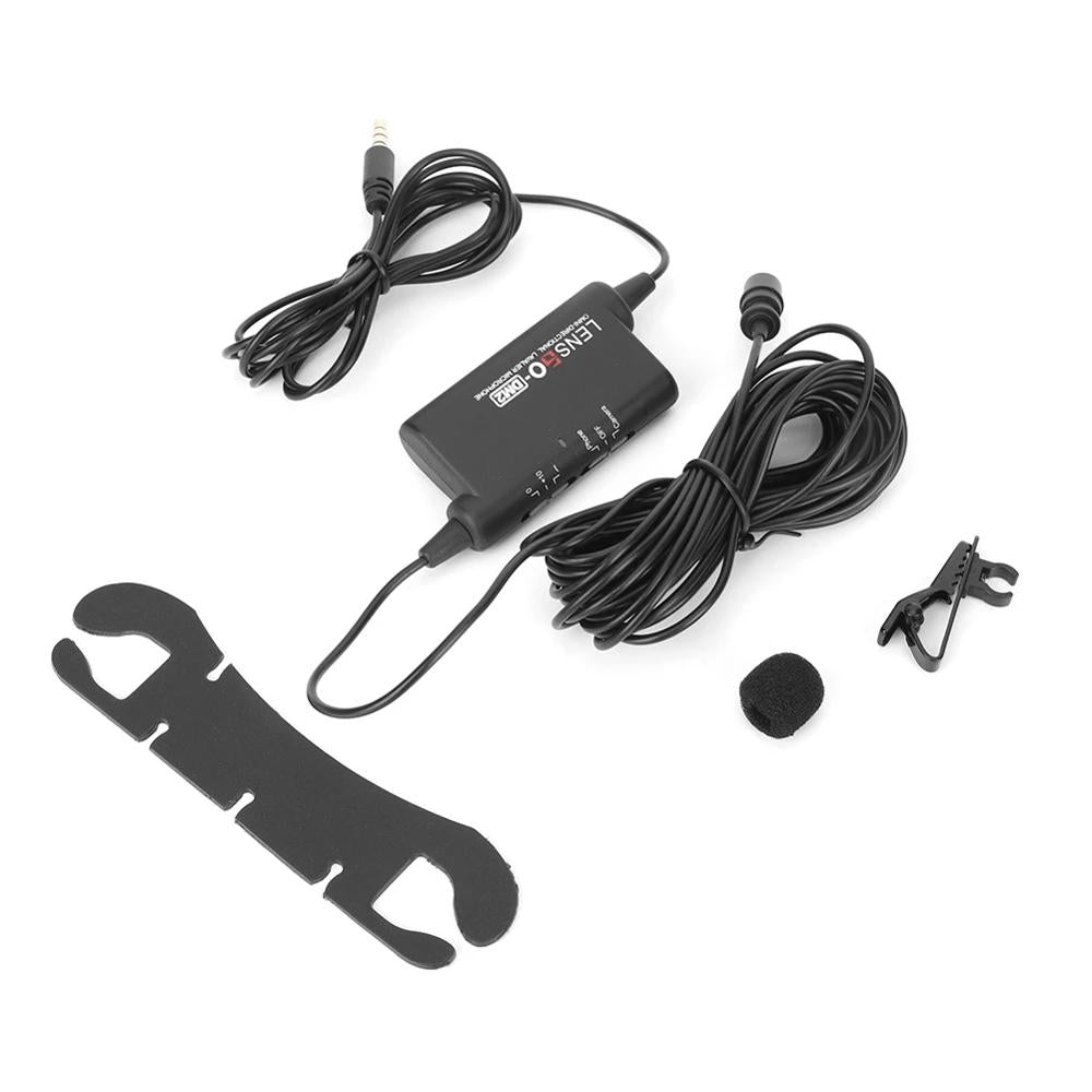 LENSGO LYM-DM2 Audio Video Record Wired Lavalier Lapel Microphone