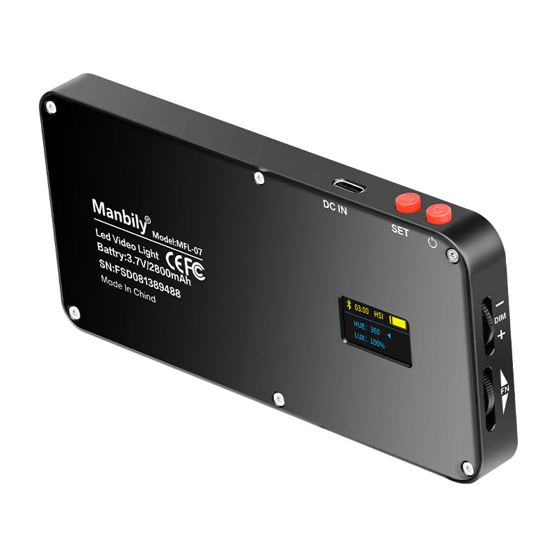 Manbily MFL-07 Draagbare Rgb Led Video Panel Light