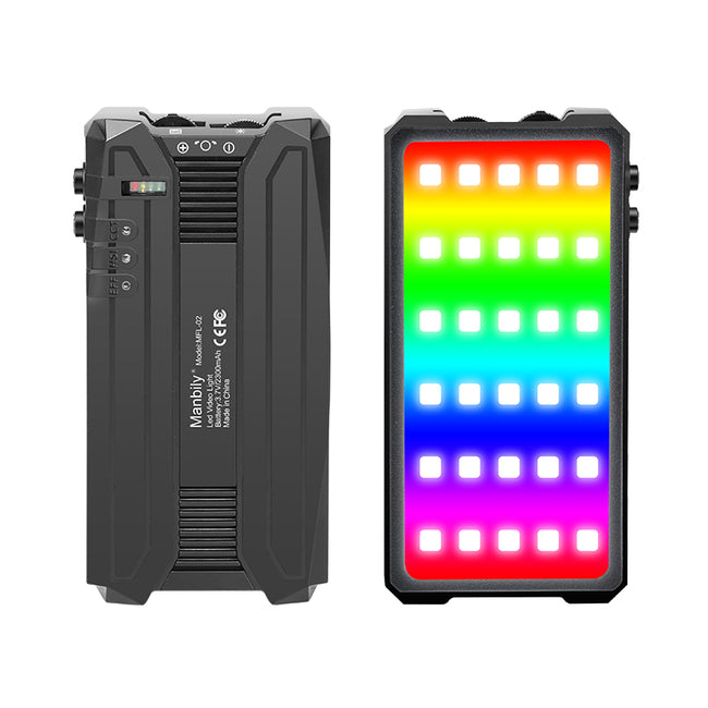 Manbily MFL-02 LED Camera Lights RGB Video Light Panel