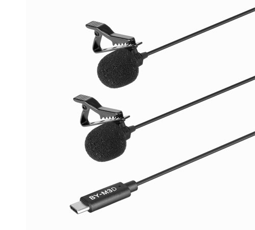 BOYA BY-M3D 6m Professional Type-C Lavalier Condenser Microphone
