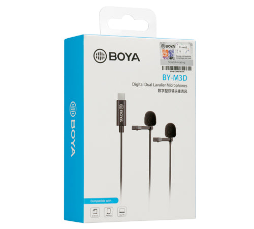 BOYA BY-M3D 6m Professional Type-C Lavalier Condenser Microphone