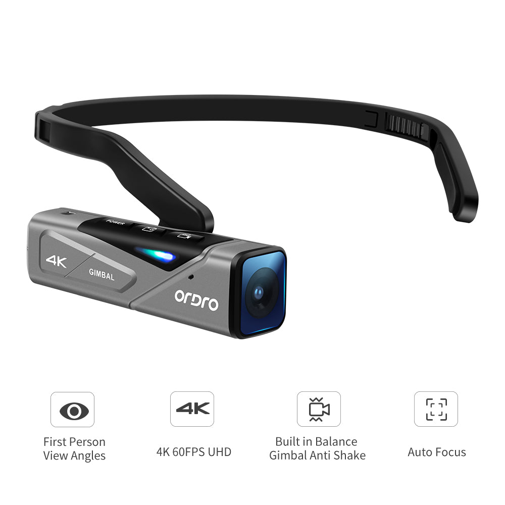 Ordro EP7 YouTube Video Vlog Head-mounted Wearable Camera