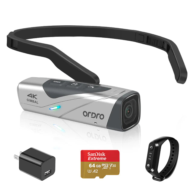 Ordro EP8 4K 60fps Head Wearable Vlog Video Camera