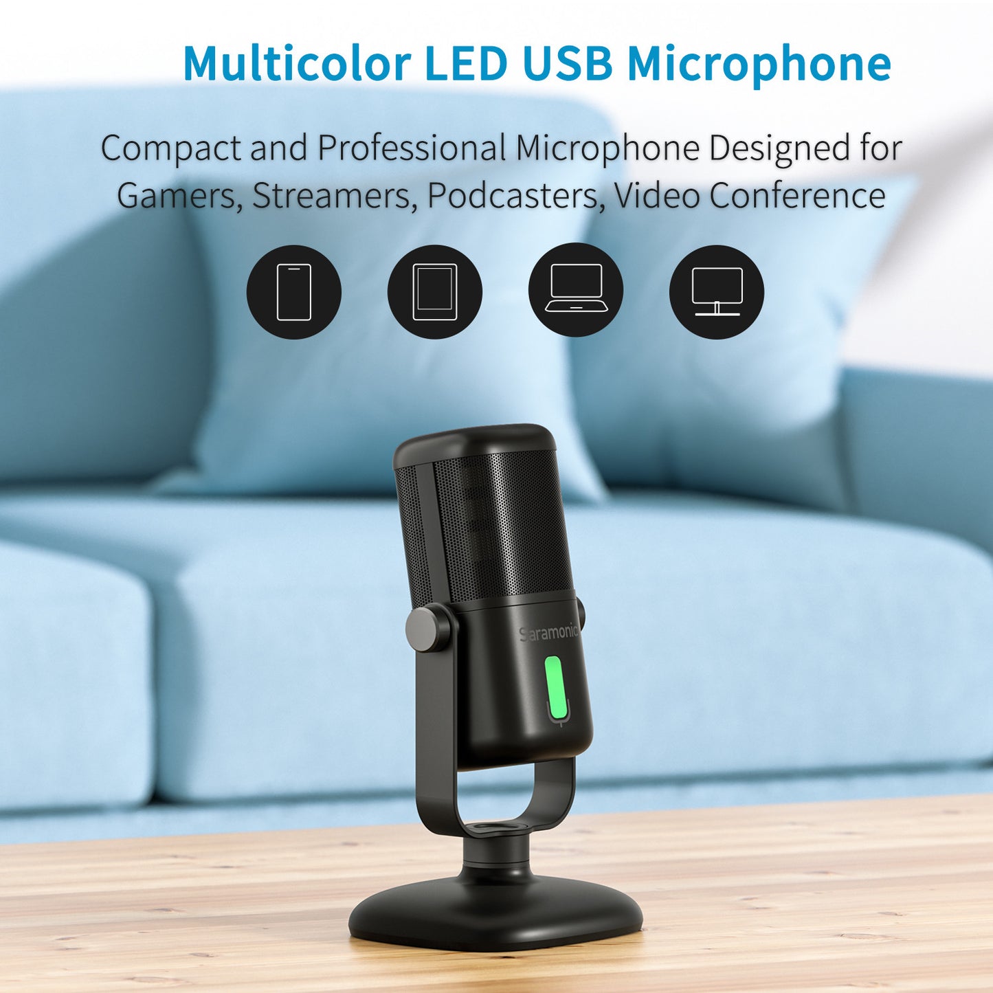 Saramonic SR-MV2000 USB Microphone Multicolor Real-time monitoring Integrated 360-degree design