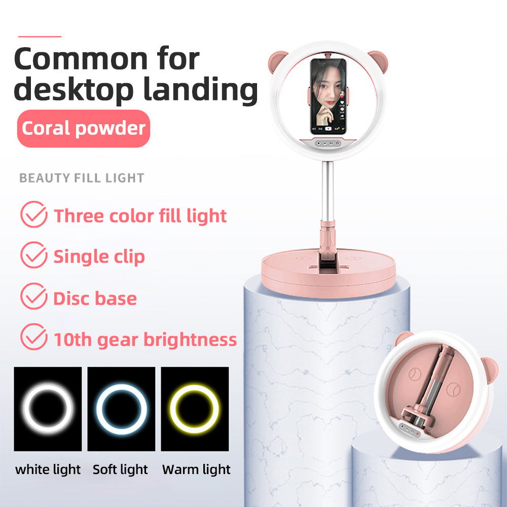 Travor 10 inch foldable dimmable selfie ring light