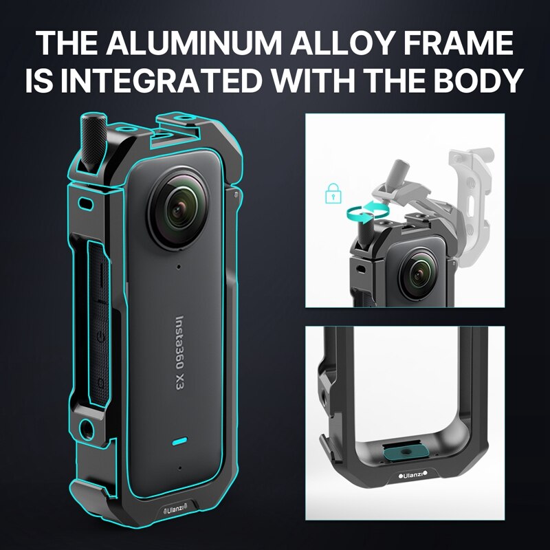 Ulanzi Metal Case for Insta360 X3 metal expansion camera rig