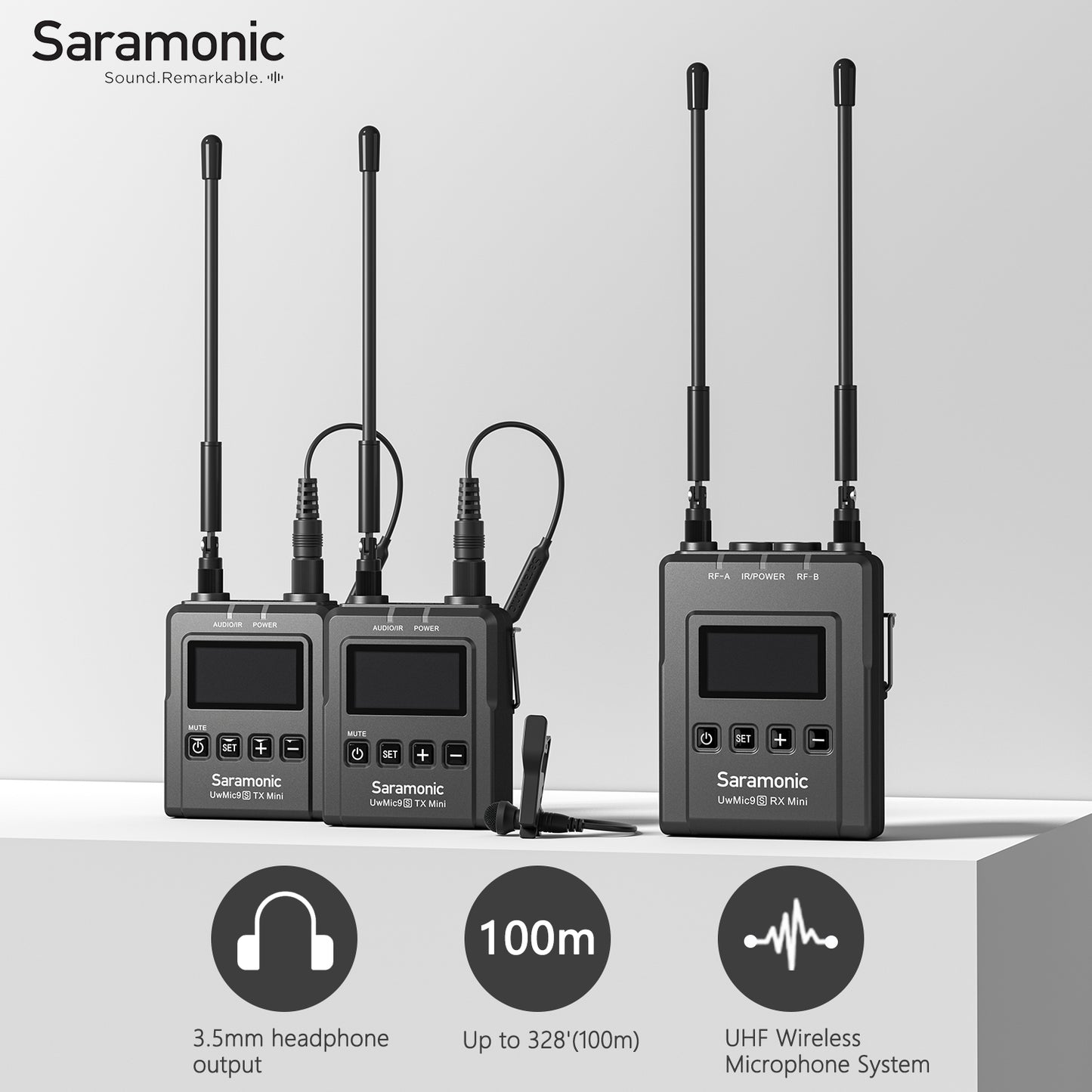 Saramonic UwMic9S Kit1/2 Mini Wireless Lavalier Microphone