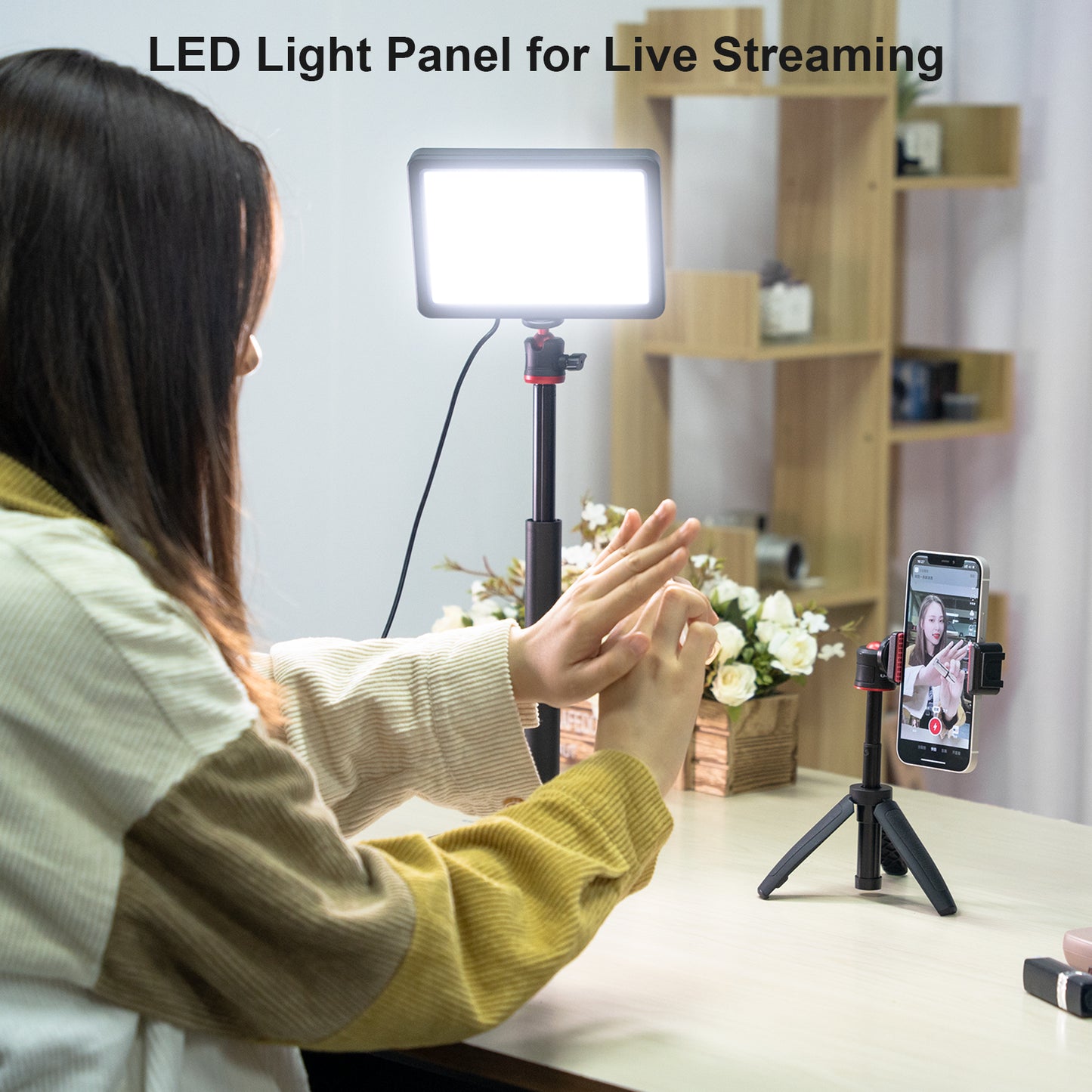 VIJIM K5 Desktop LED Light Panel Live Stream LIGHT Kit
