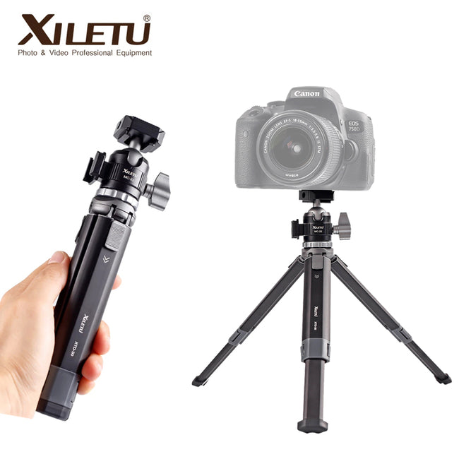 XILETU XTD30-MC22 Telescopic Tripod with 1/4 Screw Tripod Selfie Stick