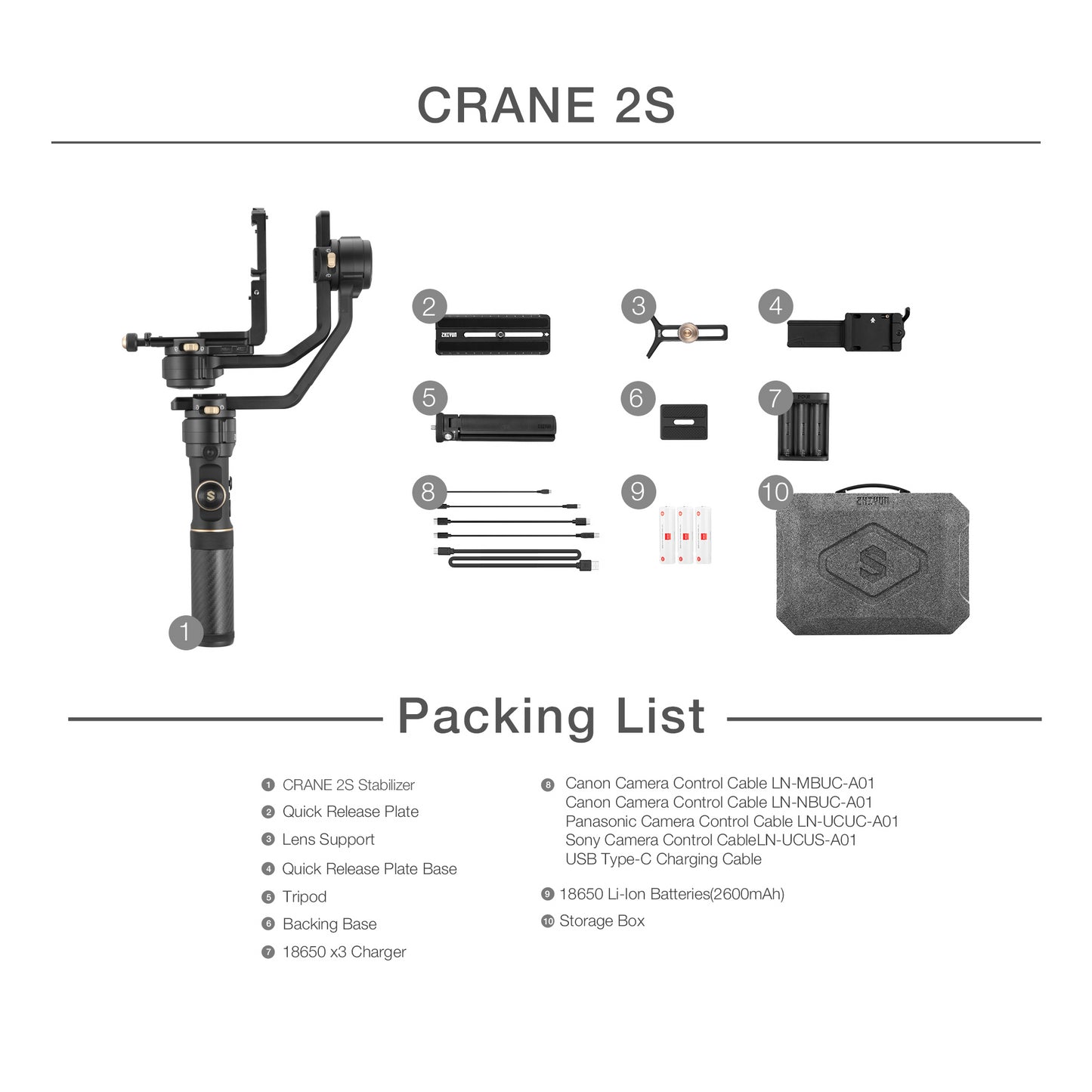 ZHIYUN Crane 2S/COMBO/PRO 3-Axis Handheld Camera Gimbal