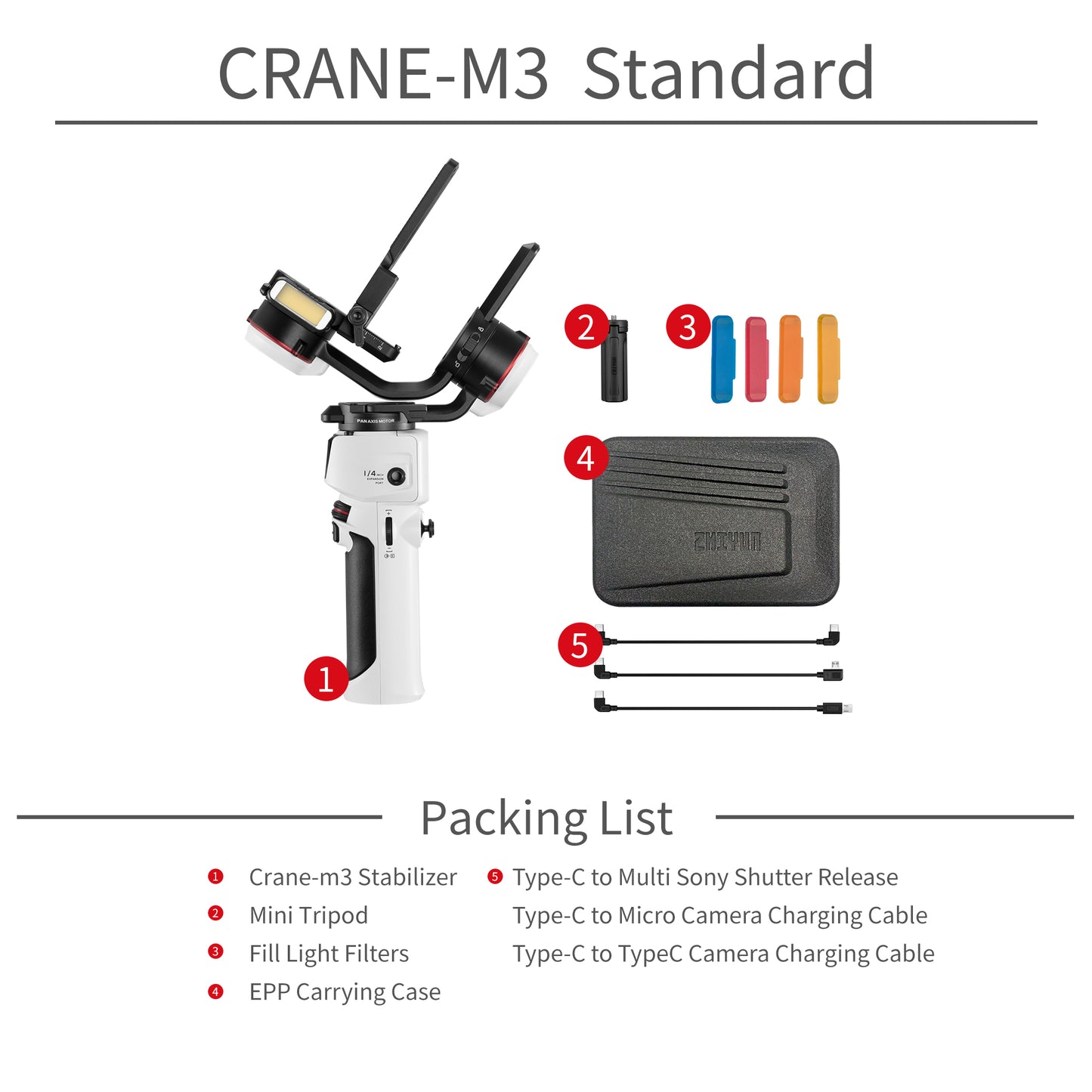 ZHIYUN Crane M3 Camera Gimbal Handheld Stabilizer